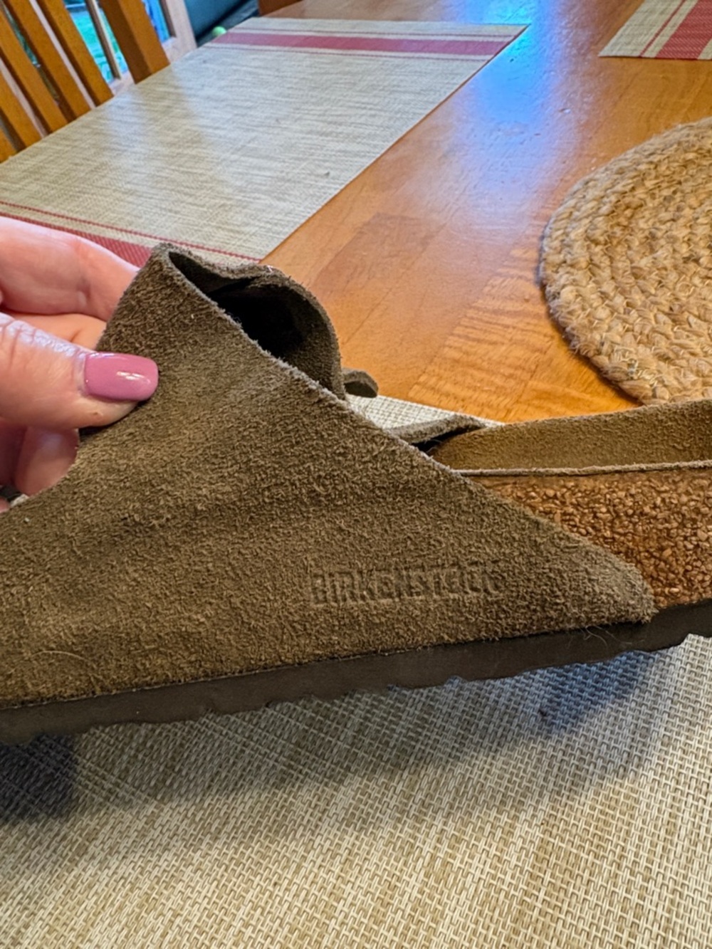Birkenstock Men's Brown Suede Arizona Two-Buckle Sandals - Picture 3 of 4